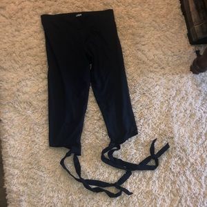 joy lab navy tie leg leggings crop